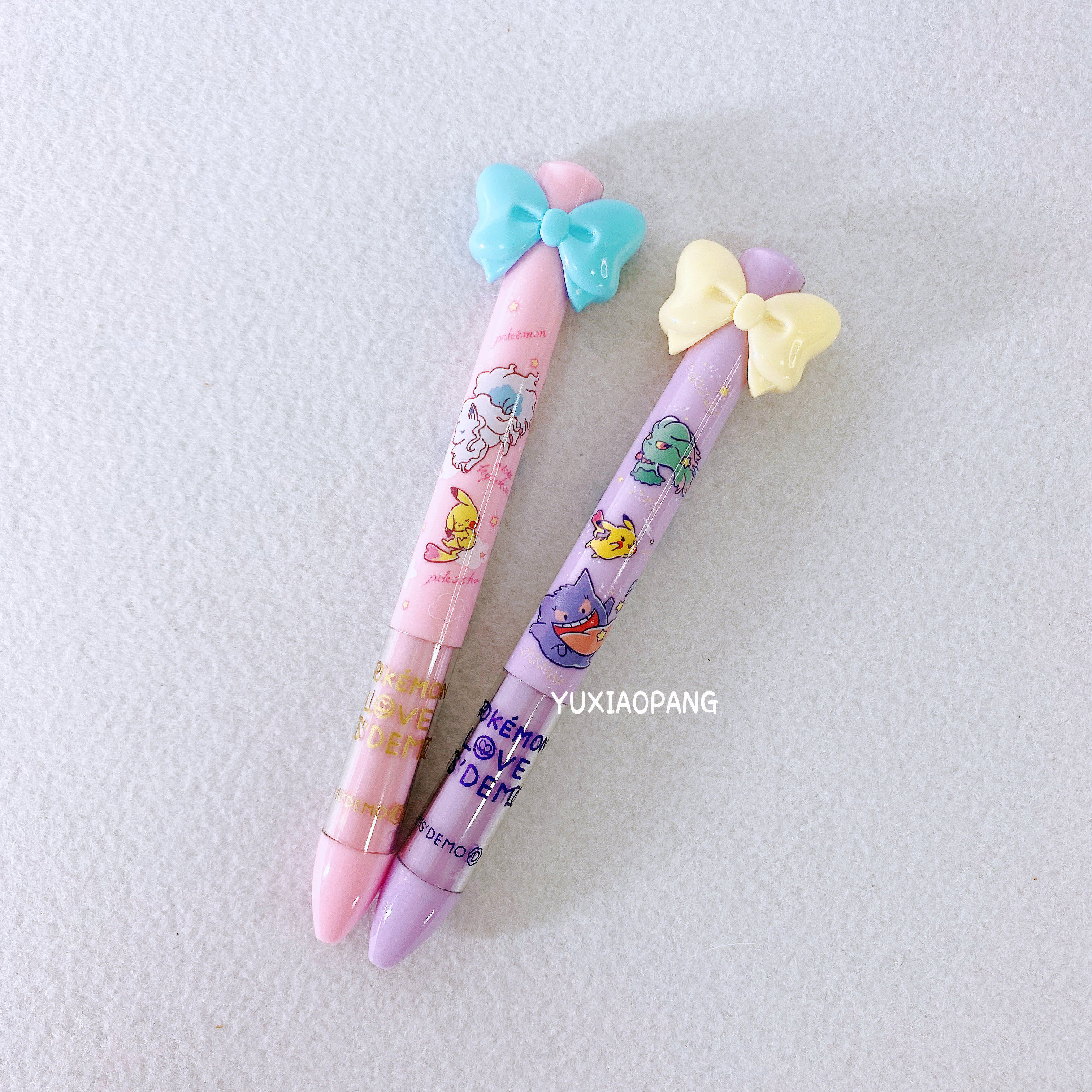 宠物小精灵皮卡丘限定 日本制 限量款蝴蝶结耳朵笔双色圆珠笔