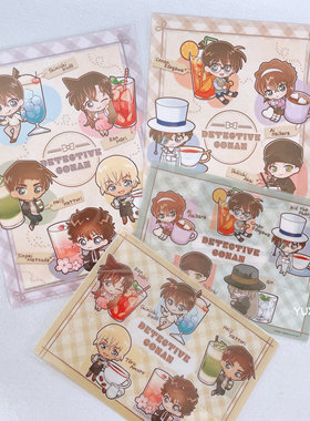 名侦探柯南喫茶限定 日本制 crux限量A4单页单片文件夹B5塑料垫板