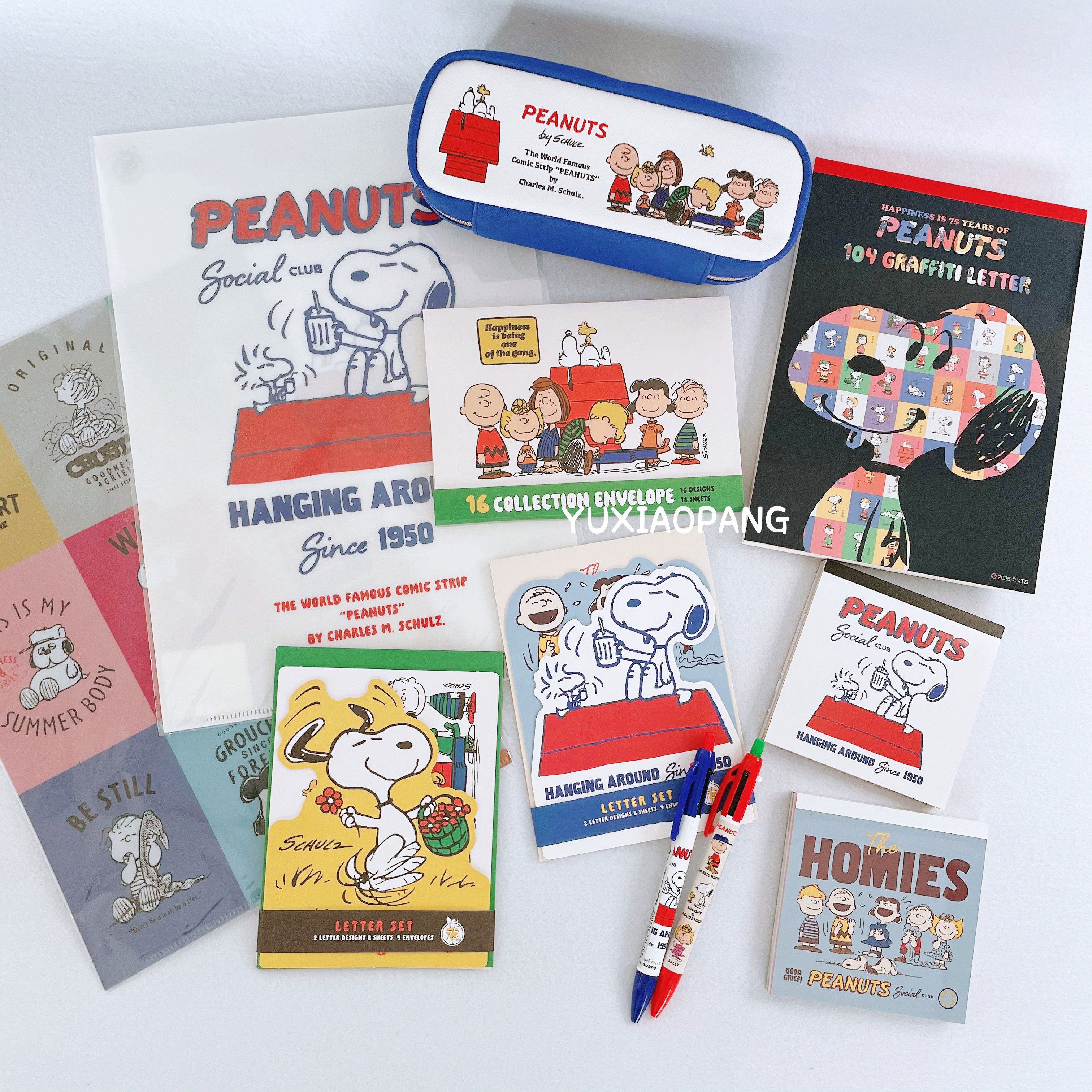 史努比75周年便签本2+1笔文件夹