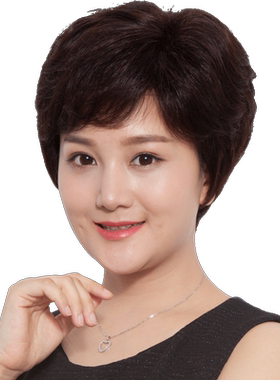 中老年假发女短发妈妈减龄逼真