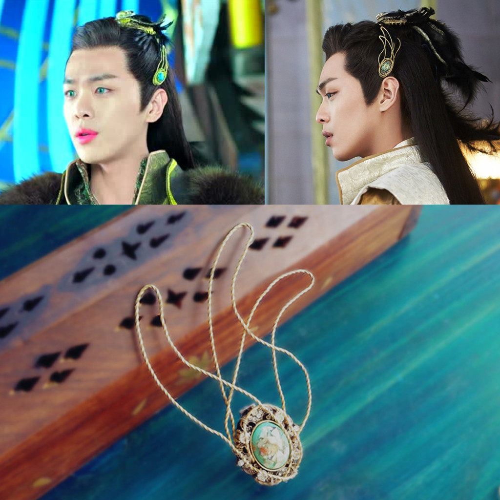 菡萏花开九州天空城风天逸张若昀同款精灵发夹饰写真汉服古装旗袍