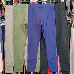 外贸运动紧身裤加薄绒防寒保暖口袋户外跑步弹力大码瑜伽长裤子男