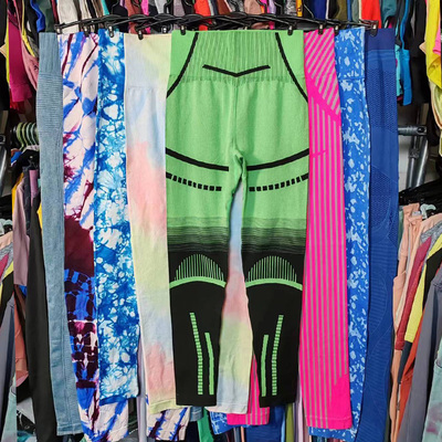 杂款清仓断码瑜伽健身跑步高腰弹紧身蜜桃女七八九分速干运动长裤