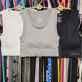 外贸运动背心健身速干透气跑步可拆胸垫高弹紧身瑜伽服大码 上衣女