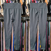 外贸瑜伽运动九分蜜桃臂跑步高腰显瘦弹速干性感无缝提臀健身裤 女