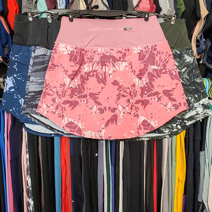 外贸运动短裙子跑步羽毛网球高尔夫腰拉链口袋防走光内衬速干健身