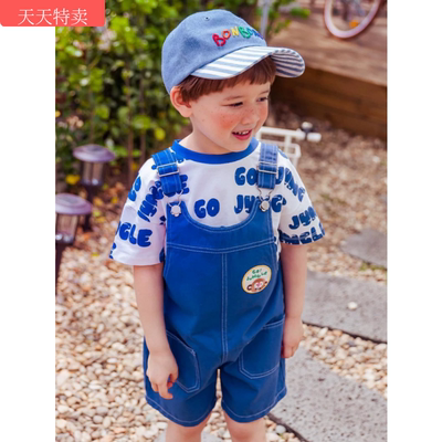 Babyking 2026S/S 春夏款Bon蓝色背带裤有拉索