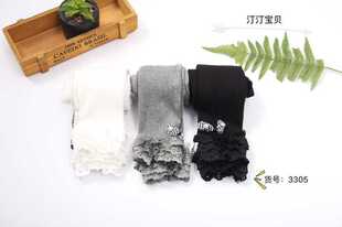 新款 薄款 春秋装 宝宝外穿纯棉长裤 子 3305女童打底裤 洋气裤 春秋季