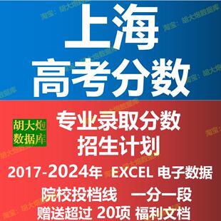 上海市2025年高考志愿填报数据专业录取分数投档线招生计划电子版