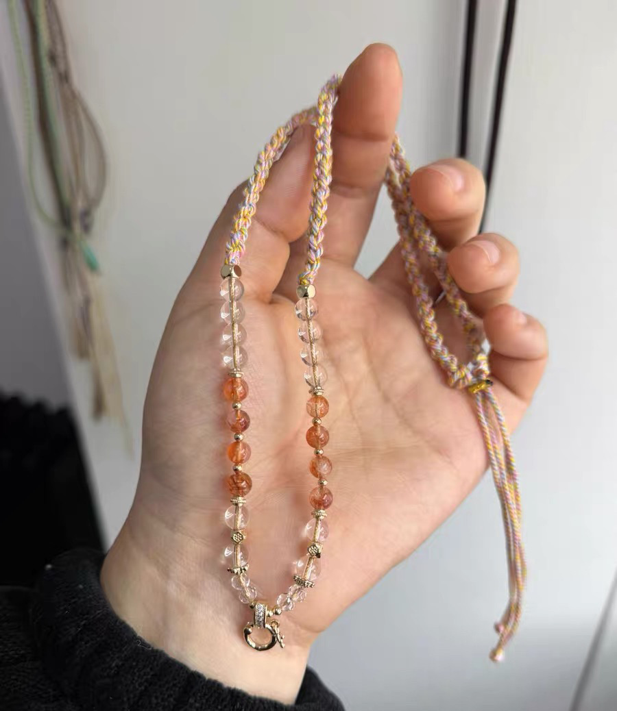 水晶珠子挂件精致高级感手工万能链