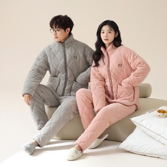 秋冬新款情侣睡衣休闲舒适加绒加厚珊瑚绒立领款家居服可外穿套装,女士内衣/男士内衣/家居服,睡衣/家居服套装,淘宝优惠券,粉丝福利购,淘宝优惠卷