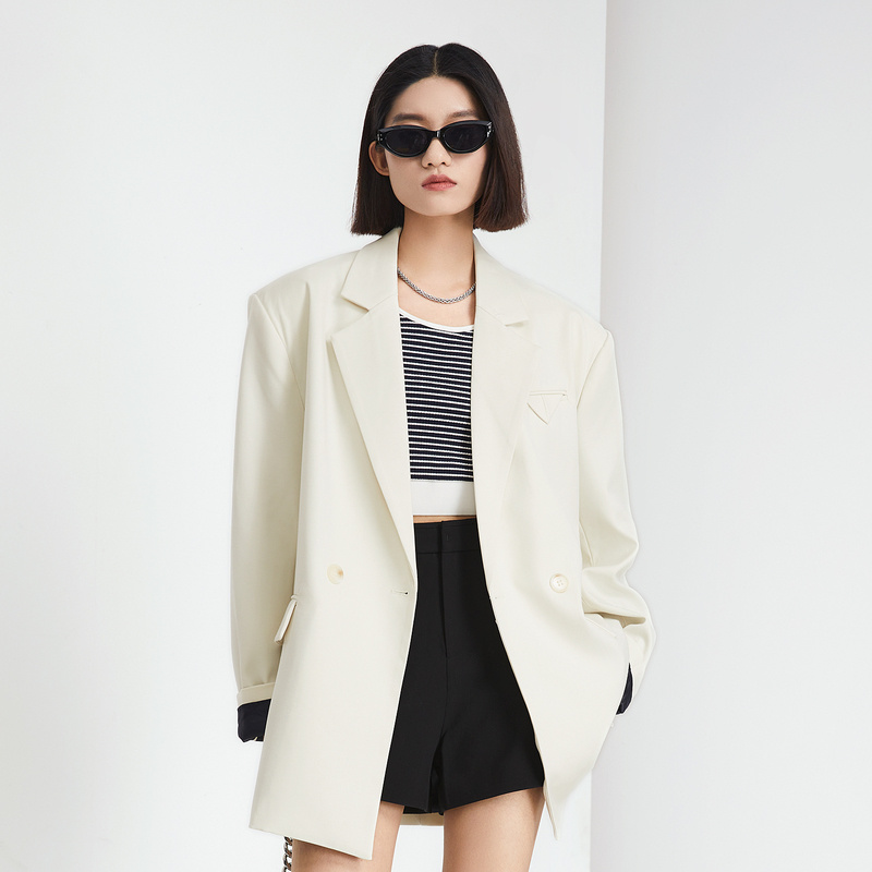 普普风宽肩廓形帅气西装外套