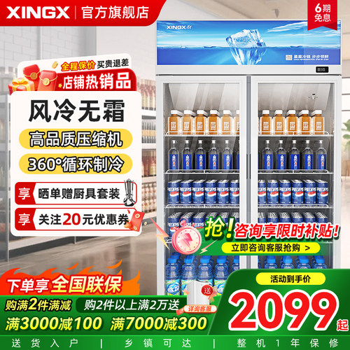 星星冷藏柜商用保鲜立式展示柜