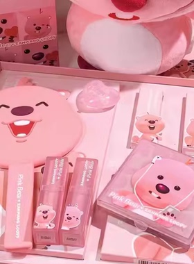 pinkbear和露比loopy联名彩妆皮可熊美乐蒂套装小海狸allin礼盒