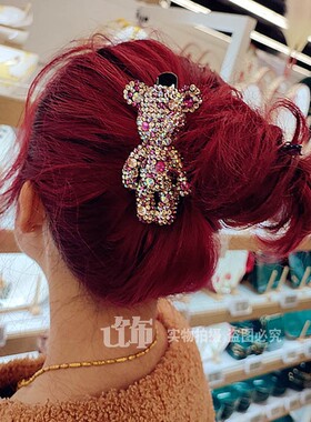 满钻鸭嘴夹甜美风后脑勺发饰品