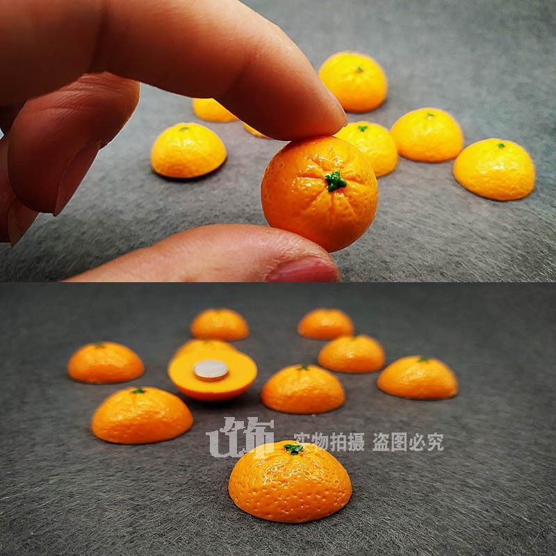 可爱水果柠檬橙子橘子创意磁扣冰箱贴吸留言黑白板磁力贴家居装饰