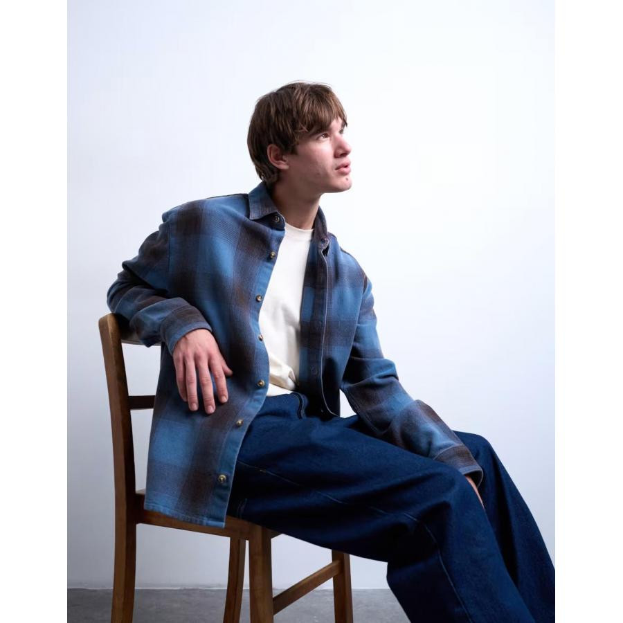 美女当家英国代购2025新款通勤格子设计感修身男士百搭长袖衬衣帅