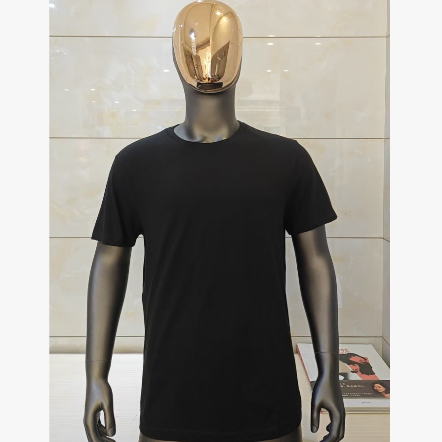 R美女当家英国直邮黑色男圆领纯棉舒适透气机能风百搭休闲短袖T恤