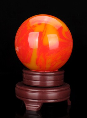 天然和田玉招财玉球办公桌小摆件手把件