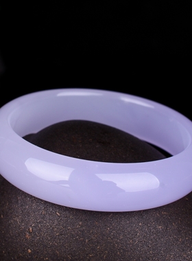 天然玉石新疆和田玉手镯女款浅紫色时尚手镯手串手链玉器手镯手链