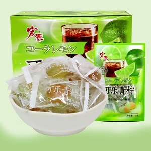 宏源可乐青柠味果汁硬糖水果味老式怀旧儿童糖果零食汽水柠檬糖
