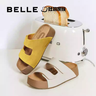 百丽厚乳吐司鞋2.0厚底勃肯拖鞋