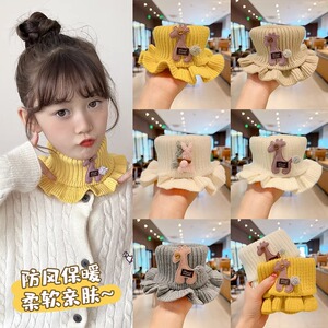 宝宝儿童围脖女秋冬季韩版女童加厚针织毛线脖套婴儿女宝保暖围巾