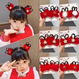 2023年韩版婴儿可爱花苞丸子头假发发带男女宝宝百搭头饰女童发饰