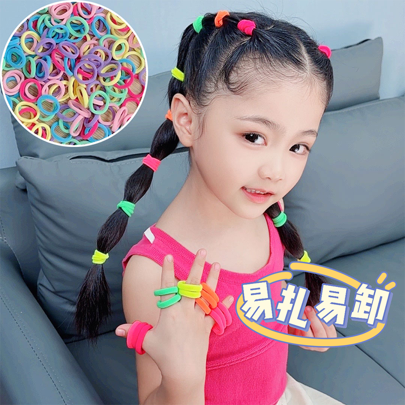 儿童一次性皮筋小孩发绳发圈高弹力不伤发宝宝头绳橡皮筋扎头