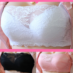 少女士抹胸式防走光厚文胸奶罩 深v按摩精油袋超聚拢集中小胸内衣