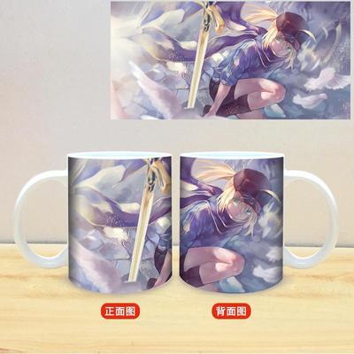 fgo fate 二次马克陶瓷水杯冲田总司saber贞德周边动漫礼物白色