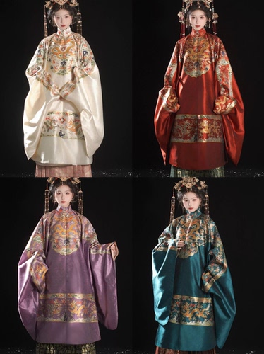 出租大明贵女汉服立领长袍重工织金印花妆花仙气四季款拍照写真