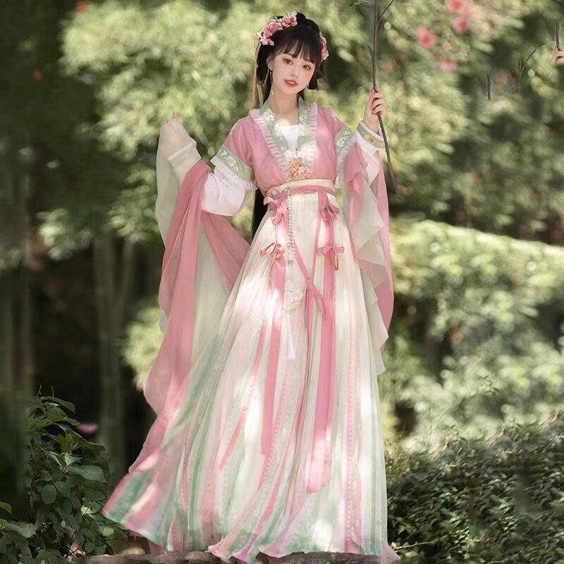 出租唐制女款汉服夏款中秋节元旦年会七夕古装表演演出走秀拍摄