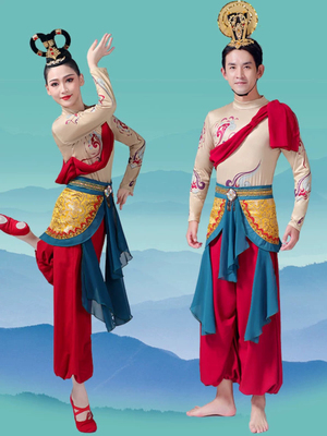 出租石壁绝响舞蹈服男女古典舞群舞敦煌舞舞蹈学院艺考舞蹈服演出