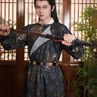 出租男款汉服唐制圆领袍男女同款中国风侠客帅气古装拍照写真