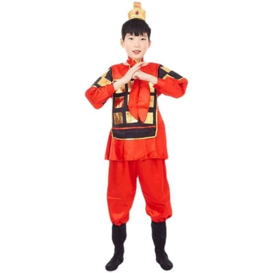 出租古代儿童士兵演出服盔甲合唱花木兰满江红朗诵舞蹈表演兵马俑图片
