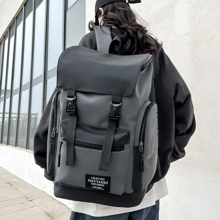 大容量双肩包男士通勤商务旅行包休闲初高中生高级感书包电脑背包