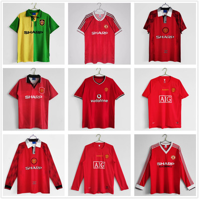 Retro jerseys of the nostalgic Red Devils for home and away