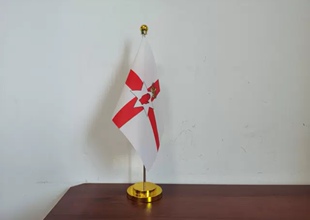 北爱尔兰国旗摆件可开票办公桌旗桌面台面小旗子北爱尔兰小国旗