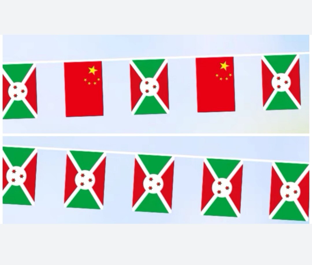 可开票5米8号布隆迪国旗串旗中国交叉串旗挂旗吊旗小旗子小国旗