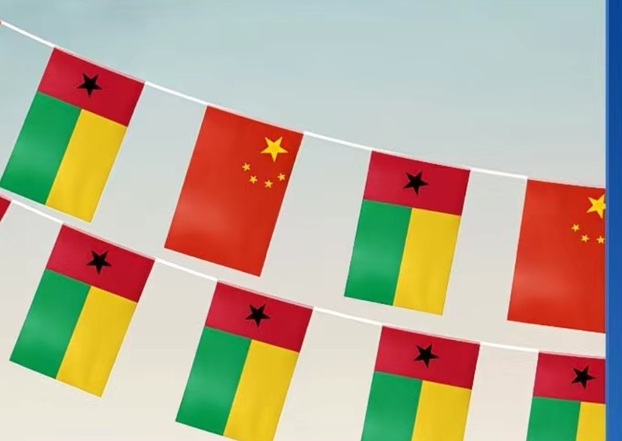 可开票5米8号几内亚比绍国旗串旗中国交叉串旗小旗子小国旗