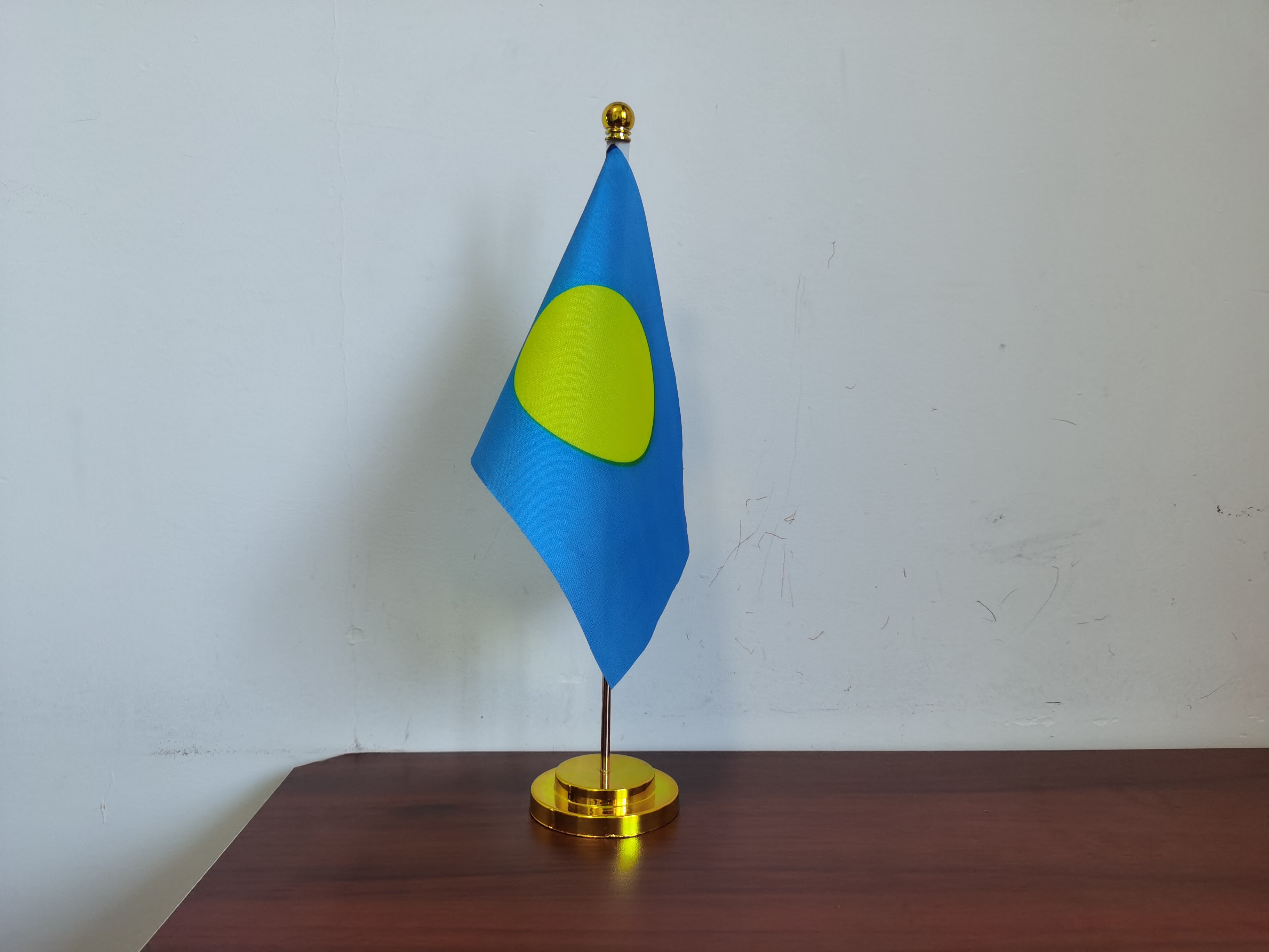 帕劳国旗可开票桌面摆件会议旗办公桌旗帕劳小旗子帕劳小国旗