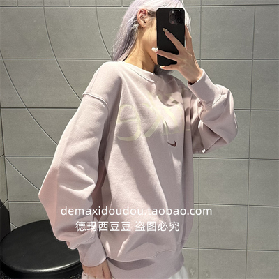 NIKE耐克女子卫衣圆领加绒针织运动训练休闲套头衫FN3655-063-104