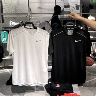 T恤 Nike耐克男运动跑步训练速干透气圆领短袖 AJ7566 特价 正品