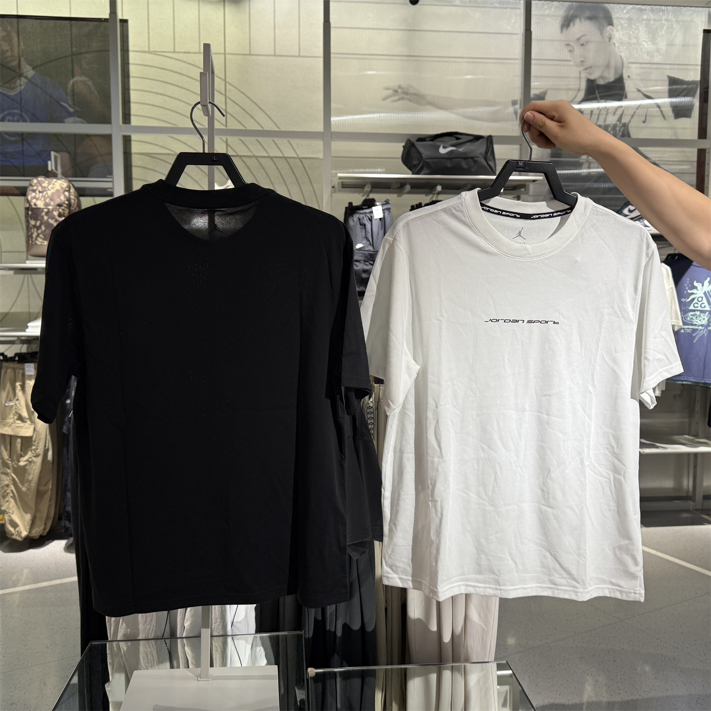 正品NIKE耐克男子速干T恤夏季Jordan运动休闲透气黑色短袖IB6762