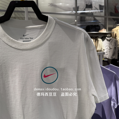 Nike耐克男子篮球T恤夏新款纯棉字母印花透气圆领运动短袖 HJ3407