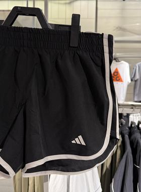 adidas阿迪达斯短裤女装马拉松春夏三分修身舒适跑步运动裤IC5184