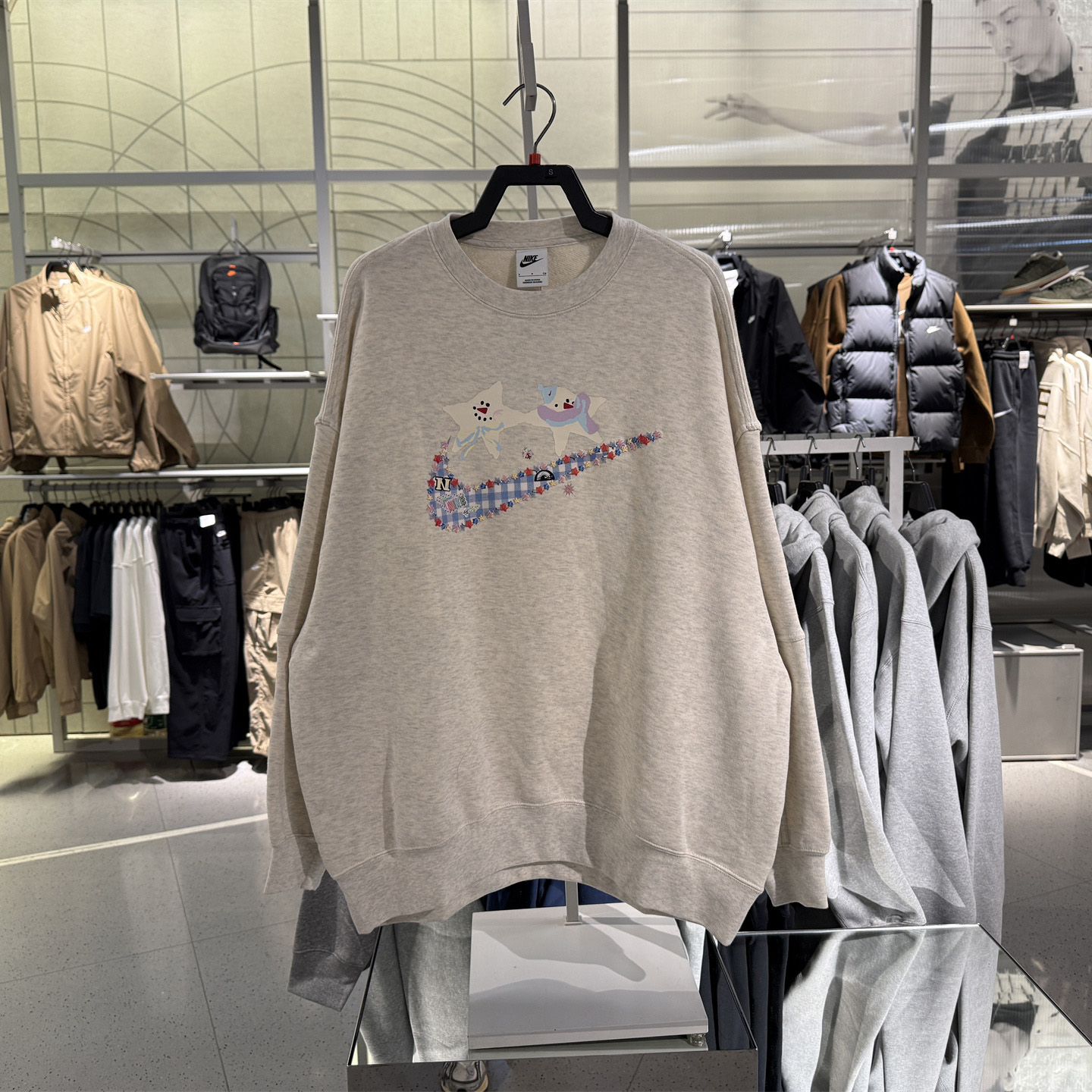 专柜正品NIKE耐克2025秋冬新款女子运动休闲套头衫卫衣IO0487-141