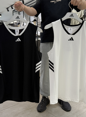 Adidas阿迪达斯篮球速干夏季运动无袖背心 JN4745 JN7574