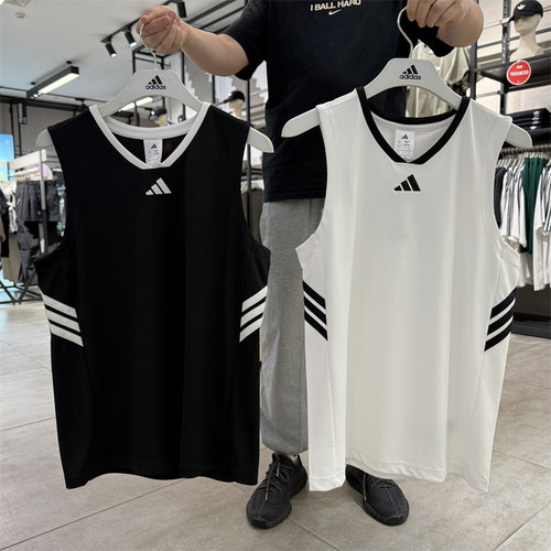 Adidas阿迪达斯篮球速干夏季运动无袖背心 JN4745 JN7574